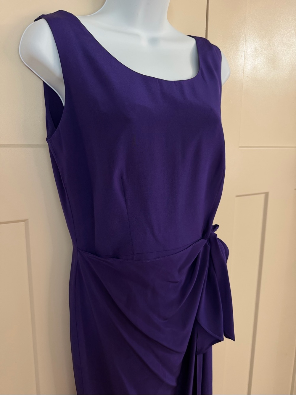 Spenser Jeremy Purple Silk Sheath Sleeveless Column Tank Dress Size 4 Maxi Soft - Picture 2 of 15